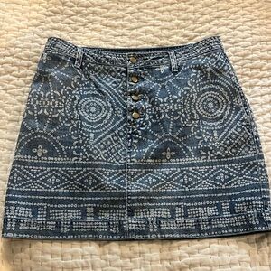 Free People denim School Daze skirt